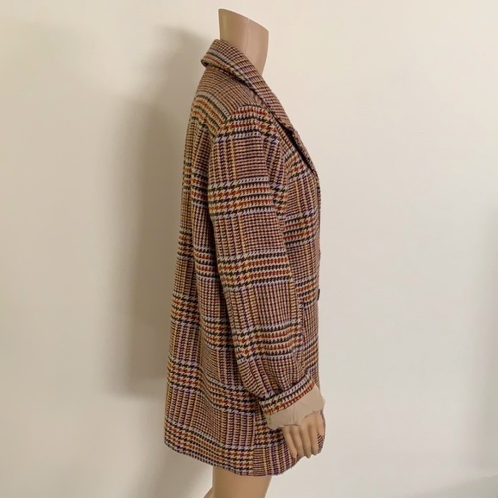 GLASSONS | The Button Front Check Coat - Picture 5 of 7